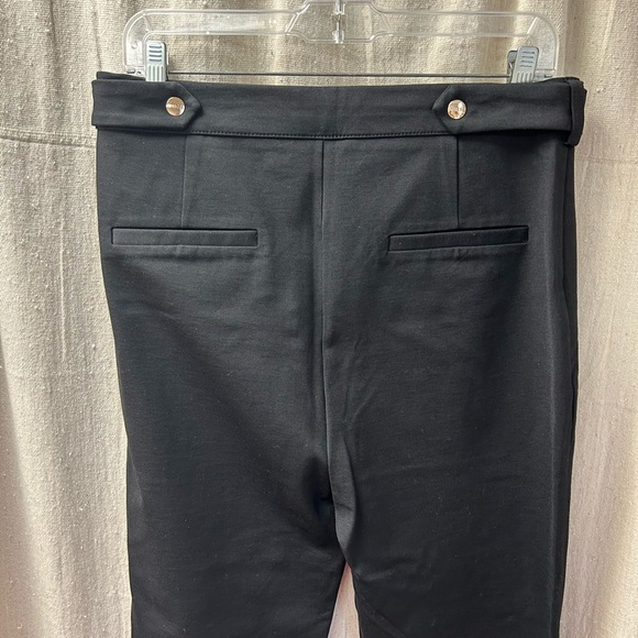 Guess / NWT/ SRIS Ponte Jet Black Flare Pants/ size L - Picture 3 of 10